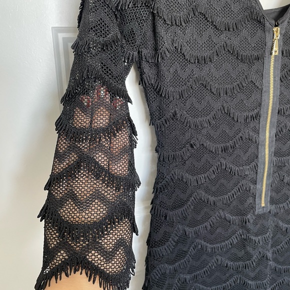 Guess Black Lace Mini-Midi Cocktail Dress, S, EUC - Picture 7 of 12